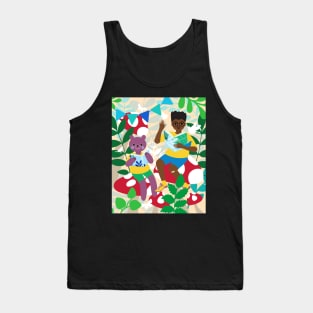 Mushroom Forest Library Tank Top